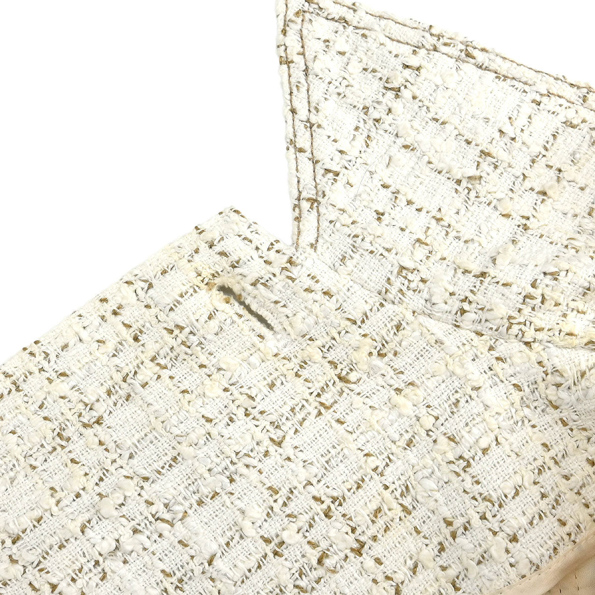 Chanel Single Breasted Jacket White #42