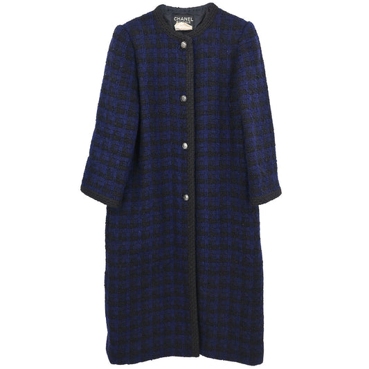 Chanel Single Breasted Jacket Navy #38