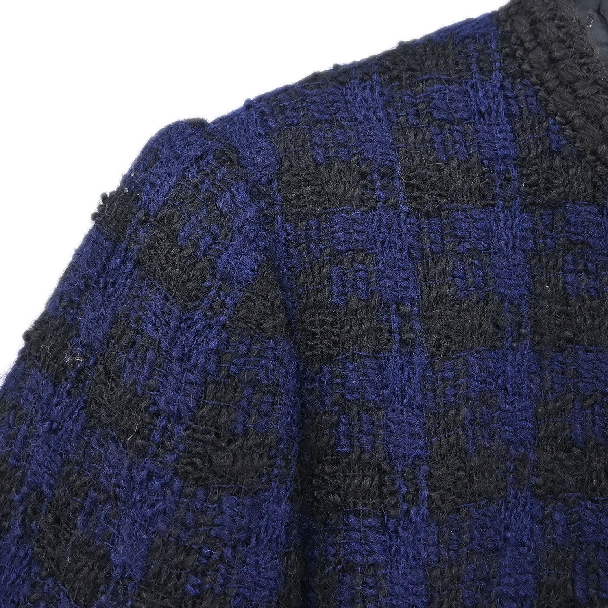 Chanel Single Breasted Jacket Navy #38