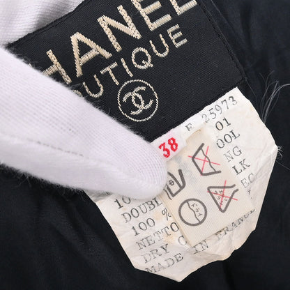Chanel Single Breasted Jacket Navy #38