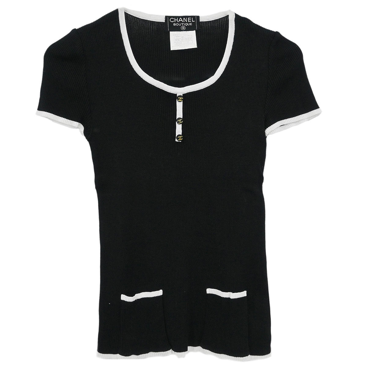 Chanel Short Sleeve Top Black #36