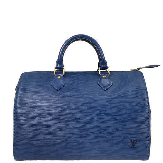 Louis Vuitton Blue Epi Speedy 30 Handbag M43005