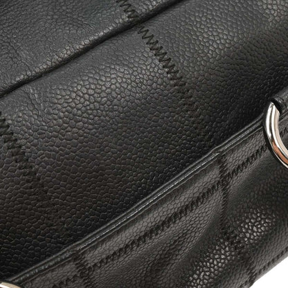 Chanel 2005-2006 Black Caviar Choco Bar Handbag