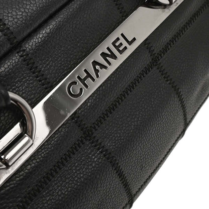 Chanel 2005-2006 Black Caviar Choco Bar Handbag