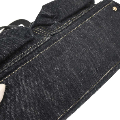 Chanel 2005-2006 Navy Sparkling Denim Tote Handbag