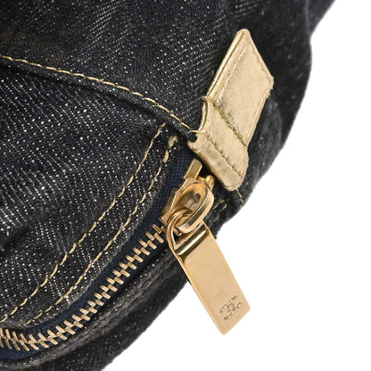 Chanel 2005-2006 Navy Sparkling Denim Tote Handbag