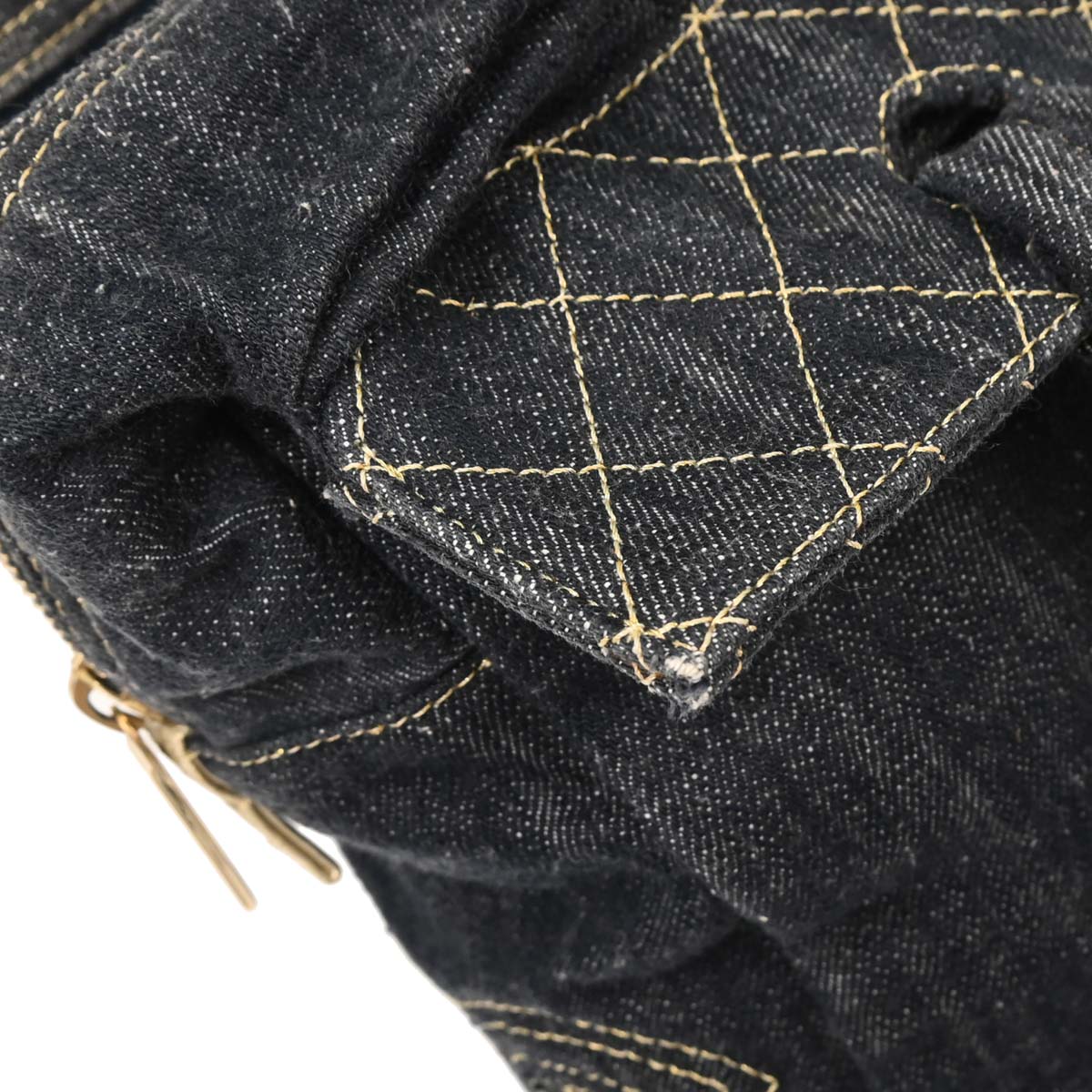 Chanel 2005-2006 Navy Sparkling Denim Tote Handbag