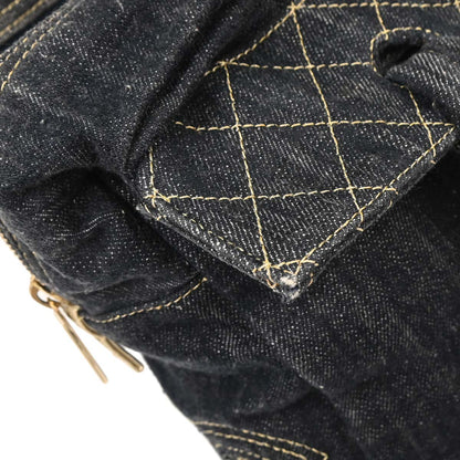Chanel 2005-2006 Navy Sparkling Denim Tote Handbag