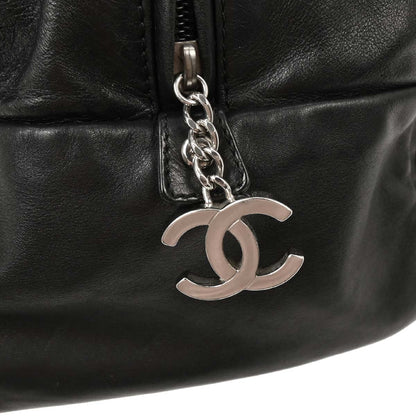 Chanel 1991-1994 Black Calfskin Luxury Line Bowling Bag