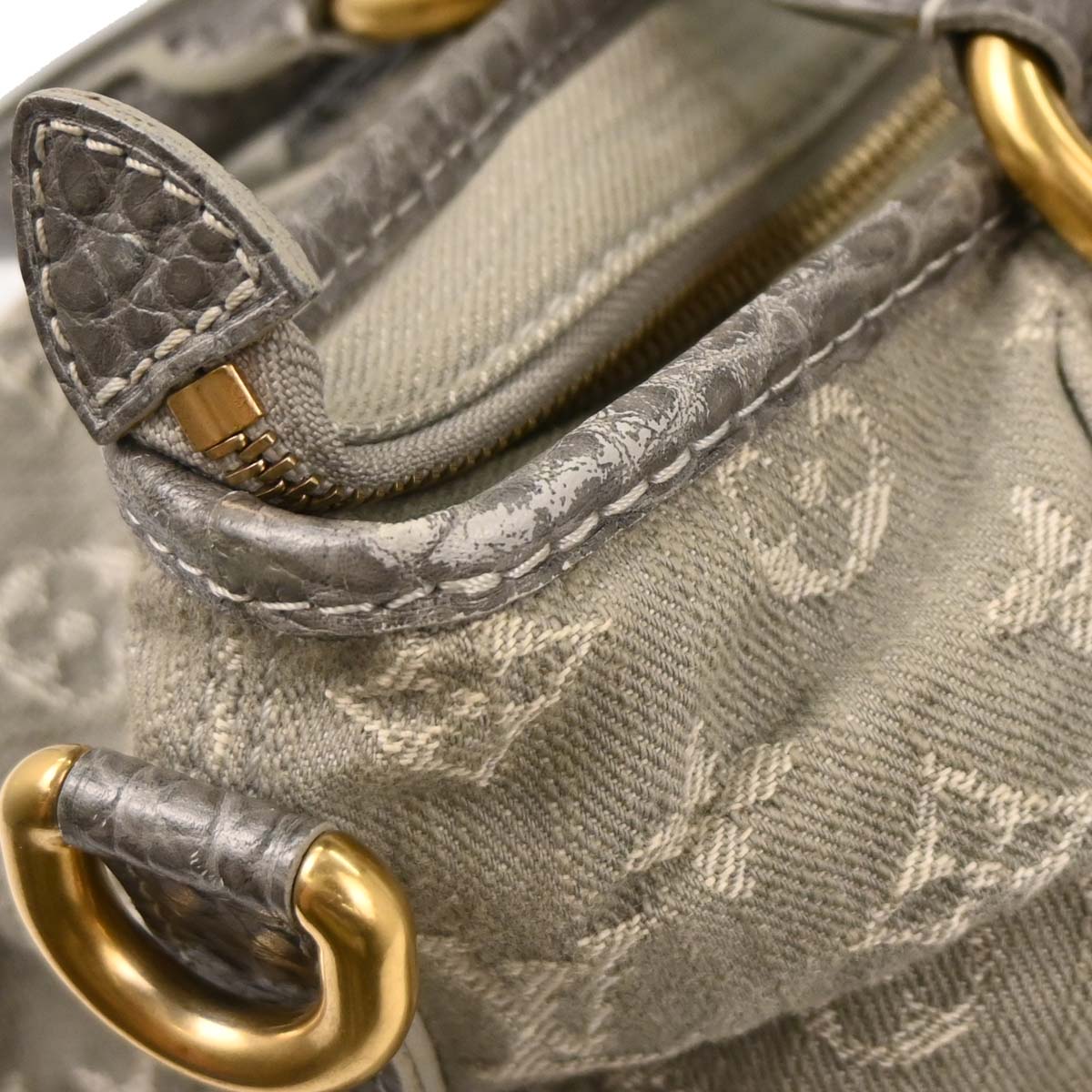 Louis Vuitton Monogram Denim Neo Cabby MM Tote Handbag M95837