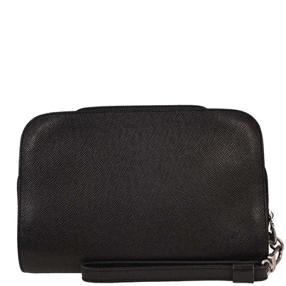 Louis Vuitton Black Taiga Baikal Clutch Handbag M30182