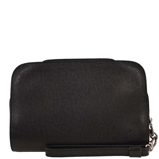 Louis Vuitton Black Taiga Baikal Clutch Handbag M30182