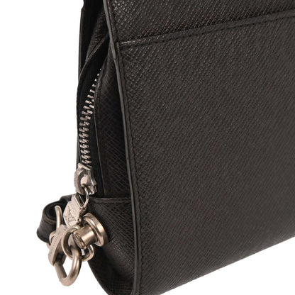Louis Vuitton Black Taiga Baikal Clutch Handbag M30182