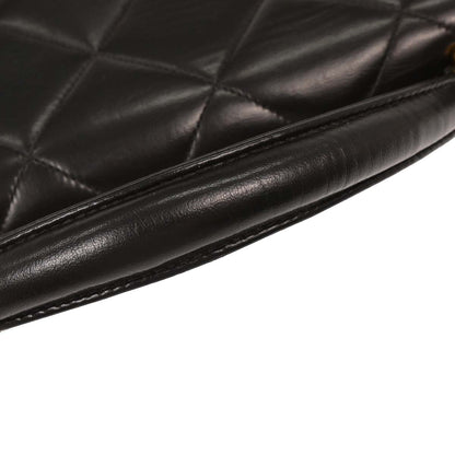 Chanel Black Lambskin Briefcase Handbag