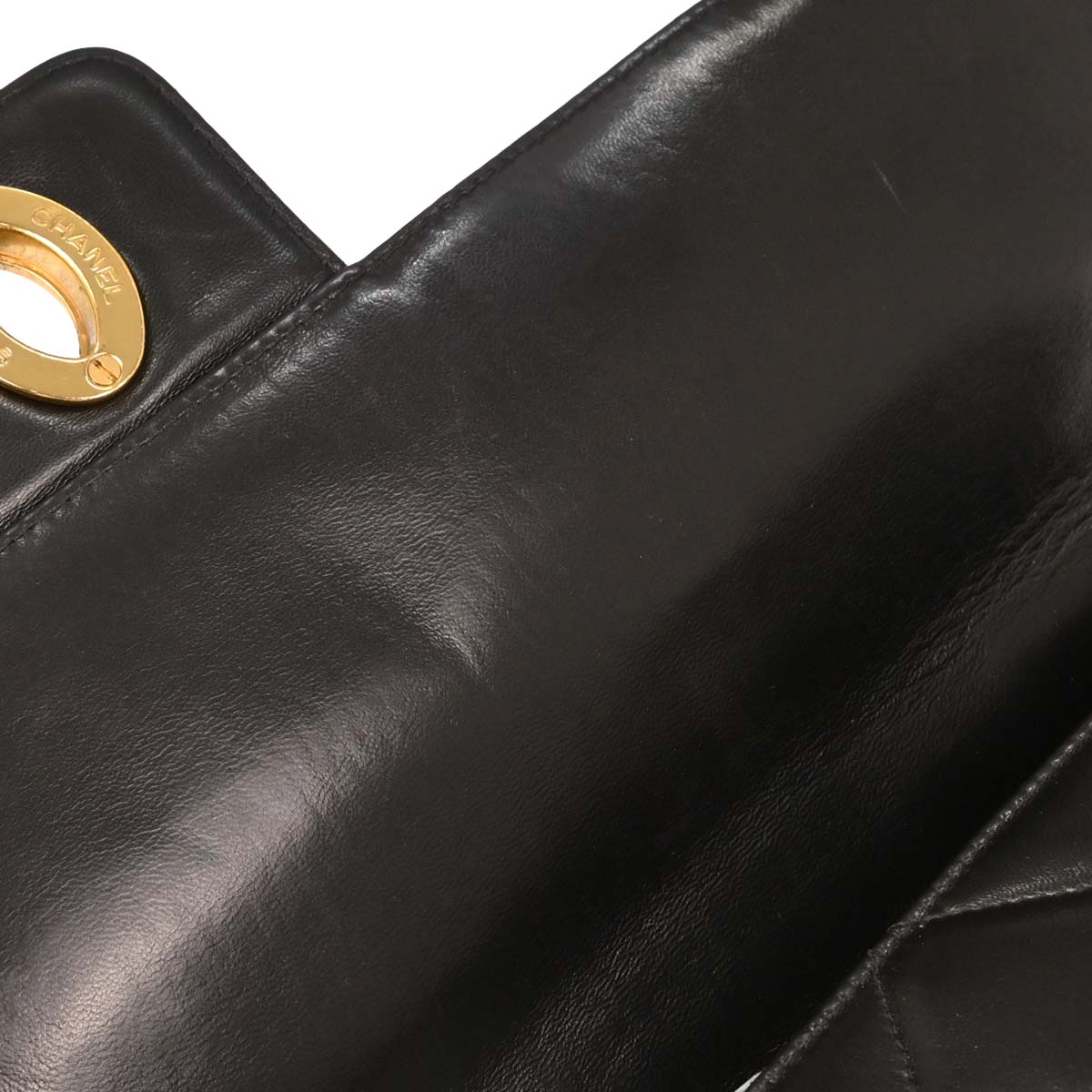 Chanel Black Lambskin Briefcase Handbag
