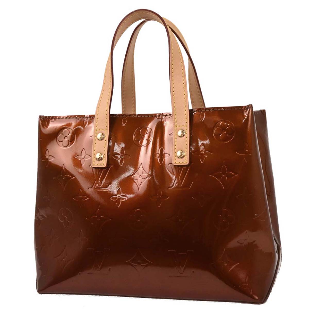Louis Vuitton Bronze Vernis Reade PM Tote Handbag M91146