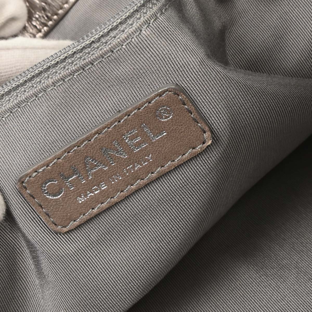 Chanel 2008-2009 Silver Calfskin Luxury Line Tote Handbag