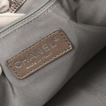 Chanel 2008-2009 Silver Calfskin Luxury Line Tote Handbag