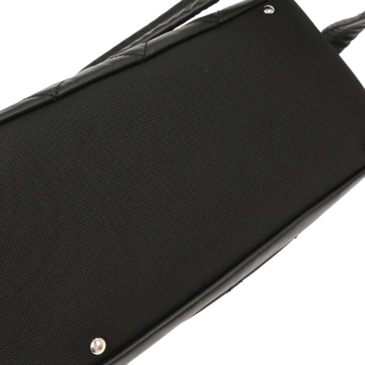 Chanel 2006-2008 Black Calfskin Canvas Shoulder Bag