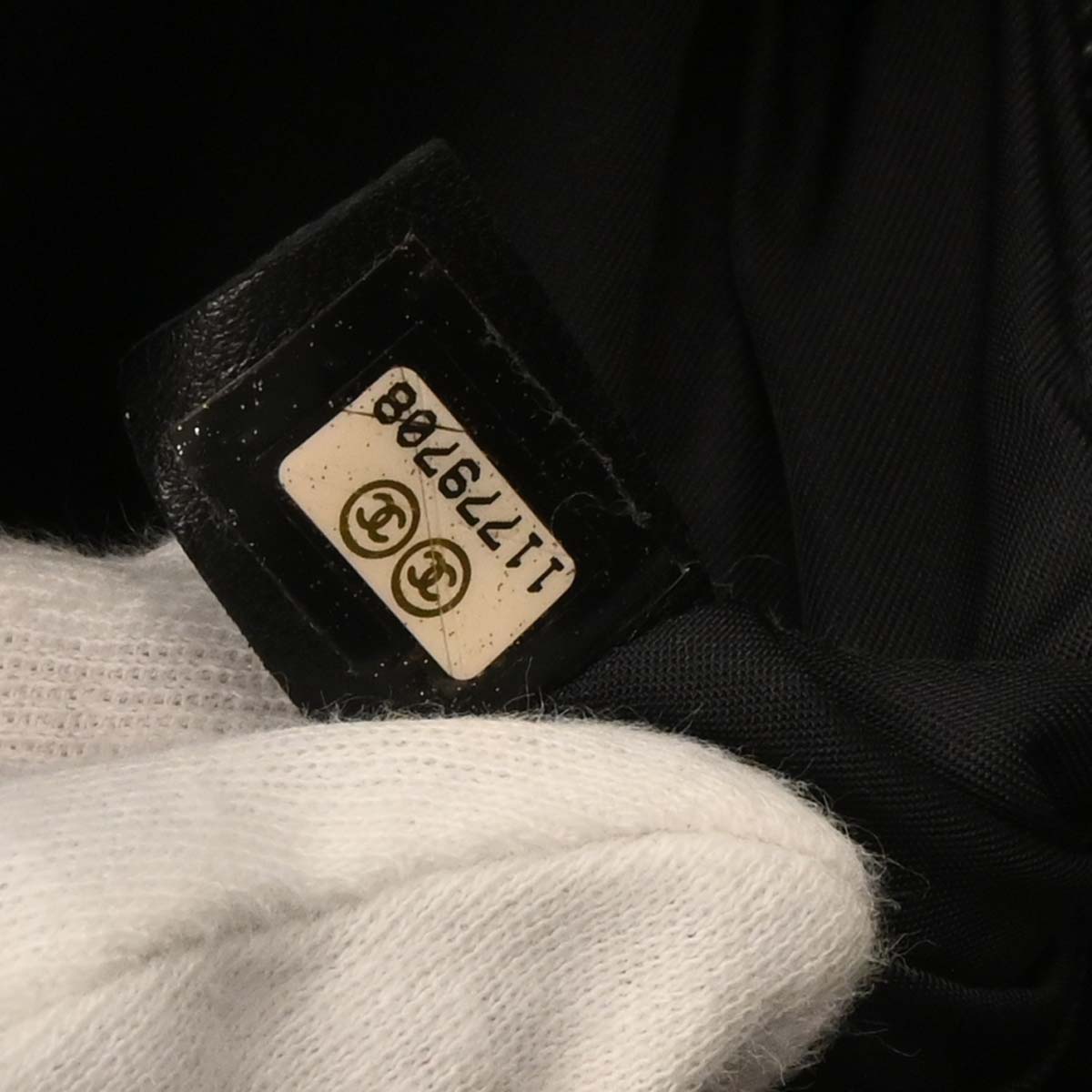 Chanel 2006-2008 Black Calfskin Canvas Shoulder Bag