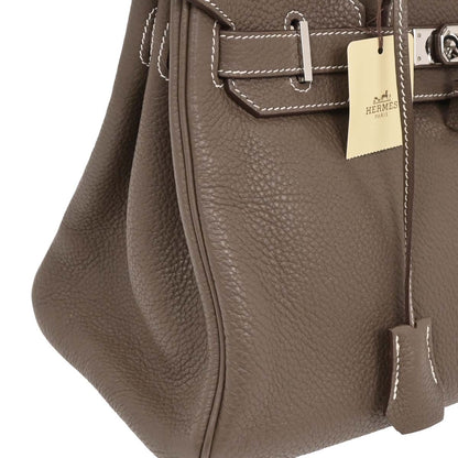 Hermes 2012 Etoupe Taurillon Clemence Birkin 30 Handbag