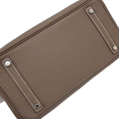 Hermes 2012 Etoupe Taurillon Clemence Birkin 30 Handbag