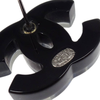 Chanel CC Piercing Earrings Black 17S