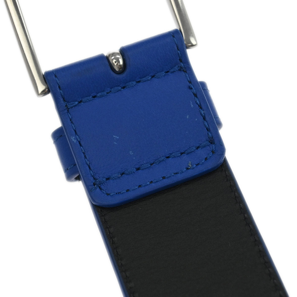 Bottega Veneta Blue Leather intrecciato Belt #38IN Small Good