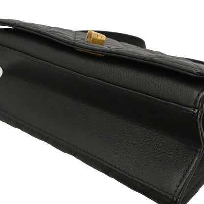 Chanel 2012-2013 Black Goatskin Rita Flap Mademoiselle Lock 2way Shoulder Handbag