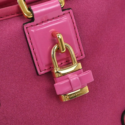 Loewe Pink Suede Leather Amazona 28 Handbag