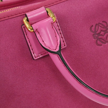 Loewe Pink Suede Leather Amazona 28 Handbag