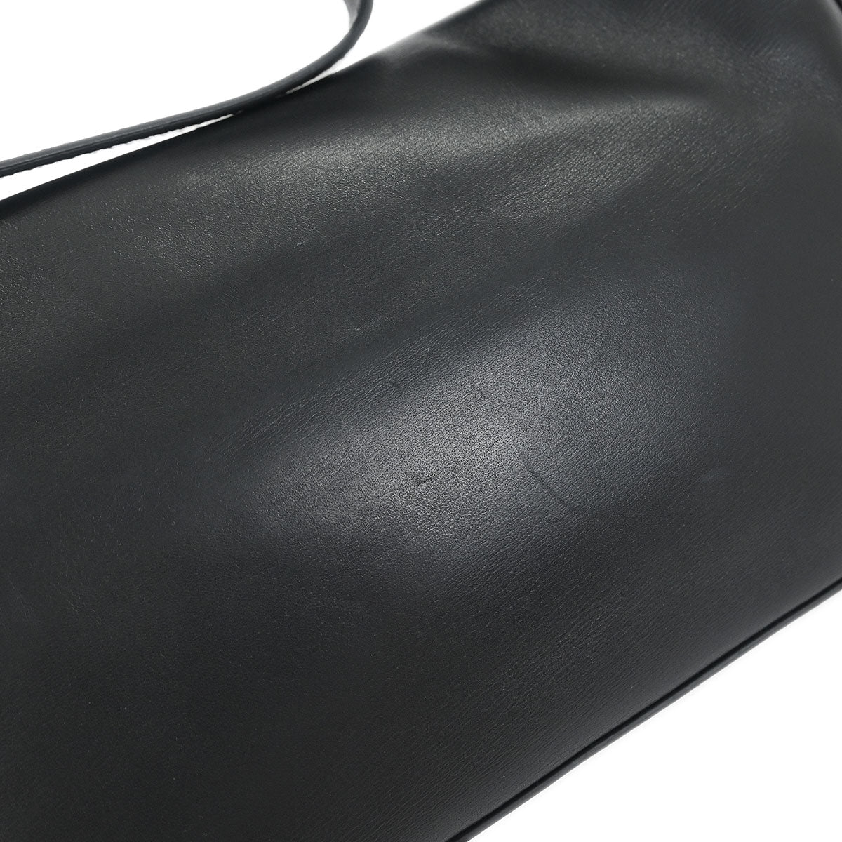 Fendi Black Leather Baguette Handbag