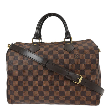 Louis Vuitton Damier Speedy Bandouliere 30 2way Shoulder Handbag N41183