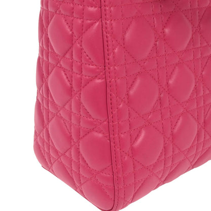 Christian Dior 2014 Pink Lambskin Lady Dior Cannage 2way Shoulder Handbag