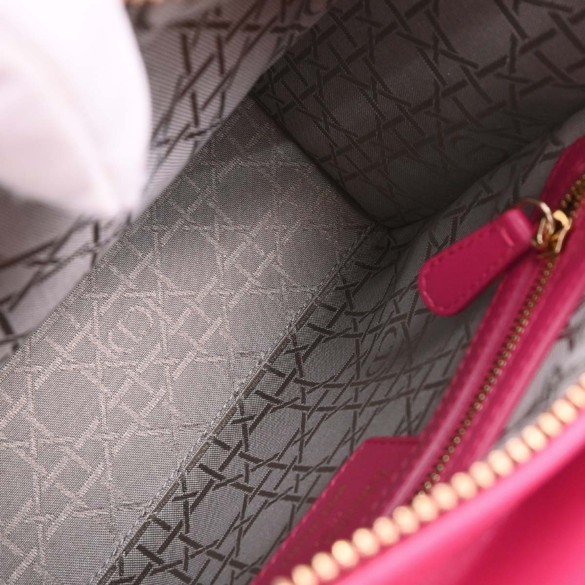 Christian Dior 2014 Pink Lambskin Lady Dior Cannage 2way Shoulder Handbag