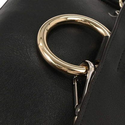 Chloe Black Leather Faye Day 2way Shoulder Handbag