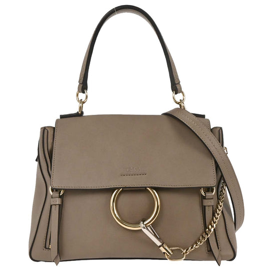 Chloe Gray Leather Faye Day 2way Shoulder Handbag