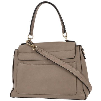 Chloe Gray Leather Faye Day 2way Shoulder Handbag
