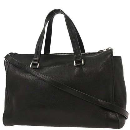 Miu Miu Black Leather 2way Shoulder Tote Handbag
