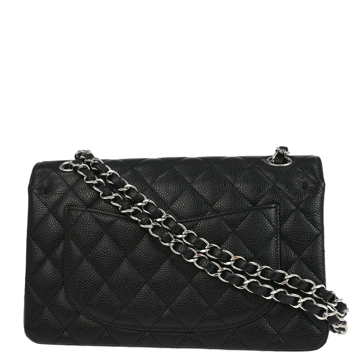 Chanel 2012 Black Caviar Small Classic Double Flap Shoulder Bag