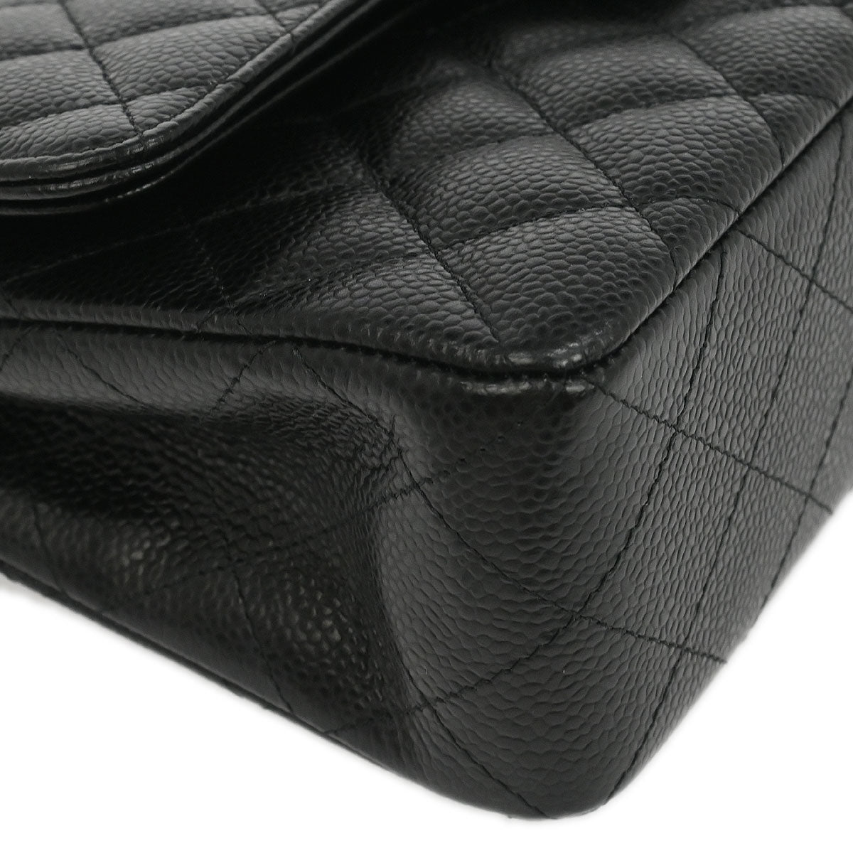 Chanel 2012 Black Caviar Small Classic Double Flap Shoulder Bag