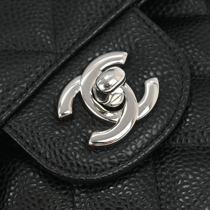 Chanel 2012 Black Caviar Small Classic Double Flap Shoulder Bag