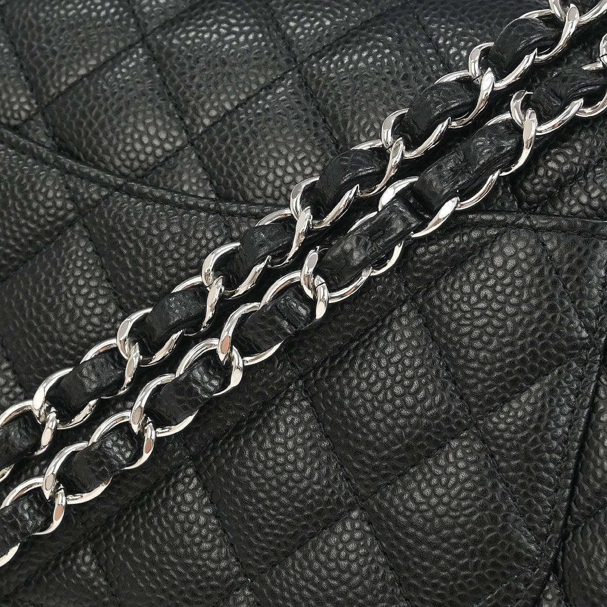 Chanel 2012 Black Caviar Small Classic Double Flap Shoulder Bag