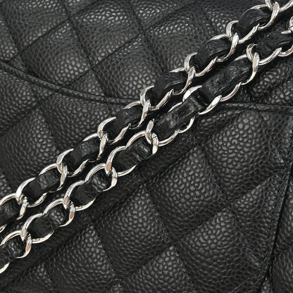 Chanel 2012 Black Caviar Small Classic Double Flap Shoulder Bag