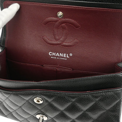 Chanel 2012 Black Caviar Small Classic Double Flap Shoulder Bag