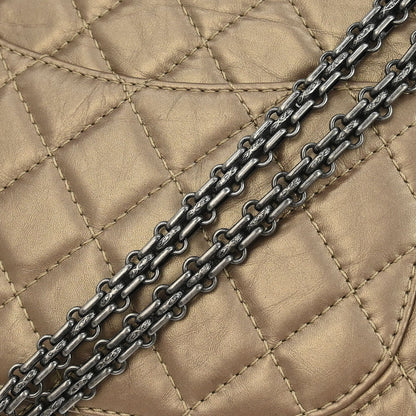 Chanel Bronze Calfskin 2.55 Double Flap Shoulder Bag