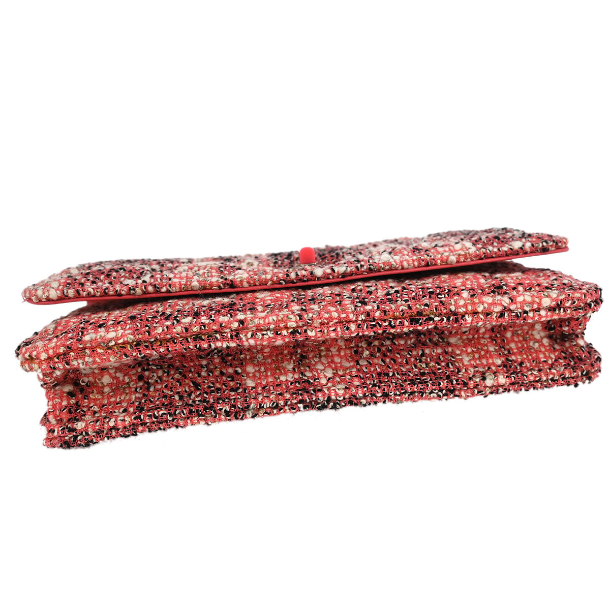 Chanel 2019 Pink Tweed Mademoiselle Lock Classic WOC Wallet On Chain