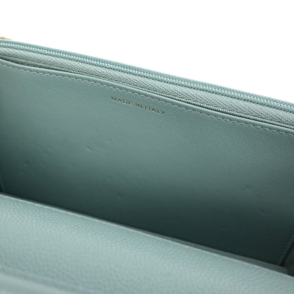 Chanel 2019 Light Blue Caviar Classic WOC Wallet On Chain