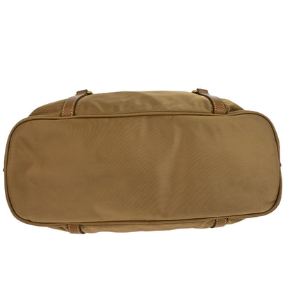 Prada Beige Nylon Logo Jacquard Shoulder Bag