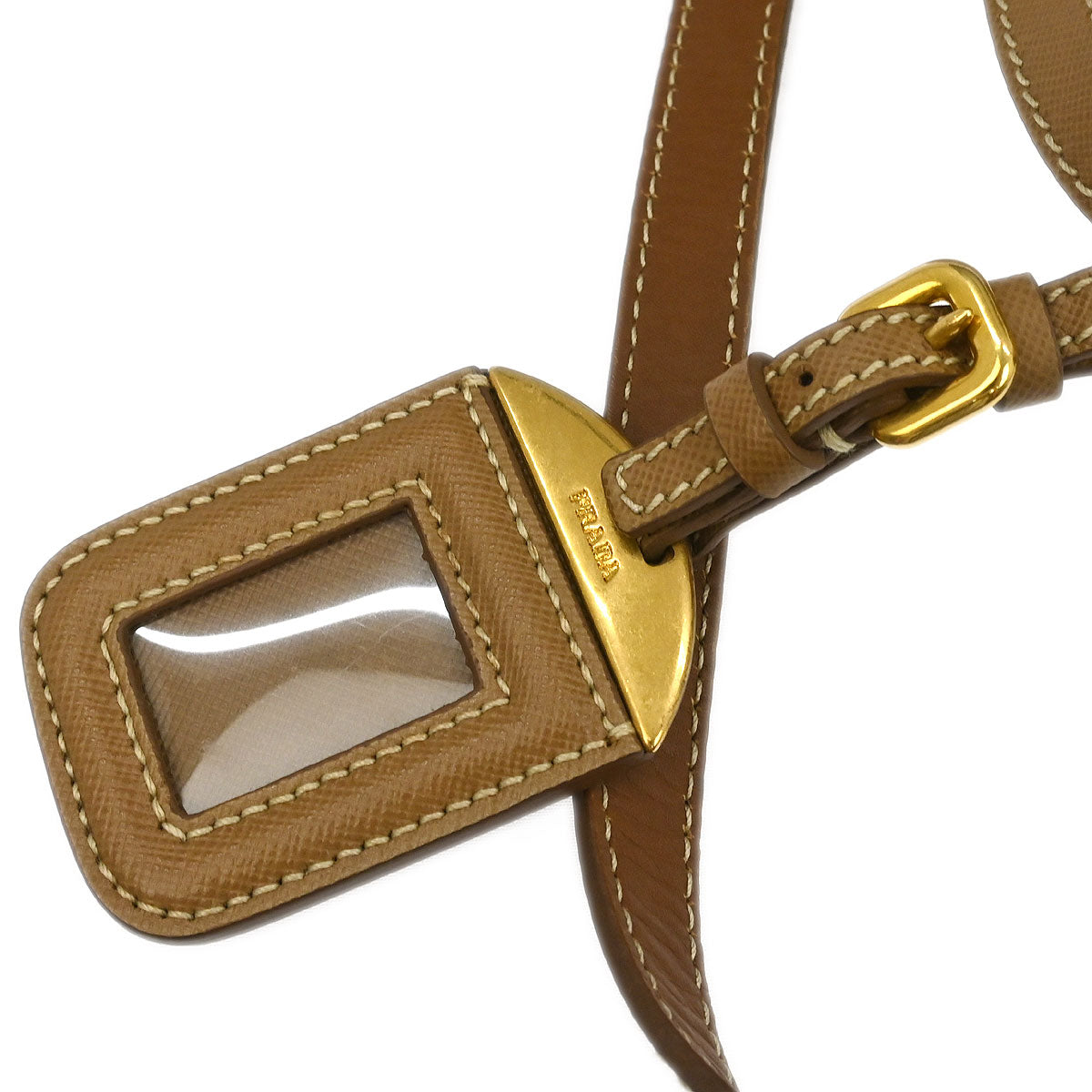 Prada Beige Nylon Logo Jacquard Shoulder Bag